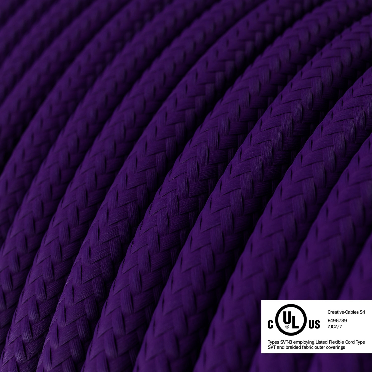 Violet Rayon covered Round electric cable - RM14