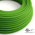 Lime Green Rayon covered Round electric cable - RM18