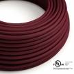 Burgundy Rayon covered Round electric cable - RM19