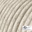 Natural Linen covered Round electric cable - RN01