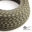 Thyme & Ivory Cotton Houndstooth covered Round electric cable - RP30