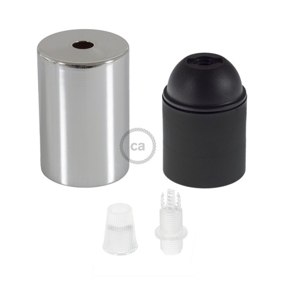 Flat Top Metal light bulb socket kits - E26