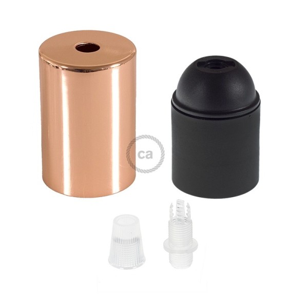 Flat Top Metal light bulb socket kits - E26