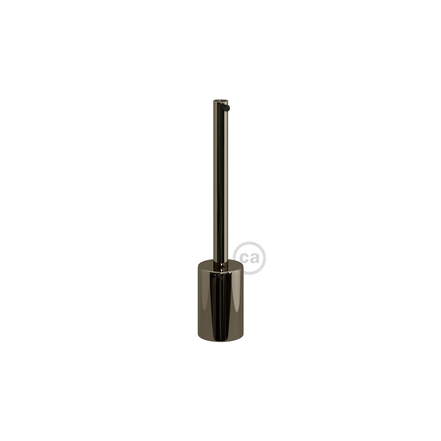 Cylindrical metal UL E26 socket kit with 15 cm cable clamp