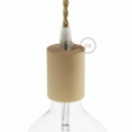 Wooden light bulb socket kit - For Pendant Light Cables - E26