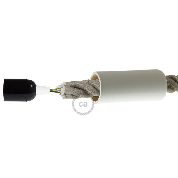 3XL Wooden light bulb socket kit - For 3XL Rope Cables - E26