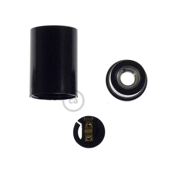 Smooth Sided - phenolic bakelite E12 light bulb socket