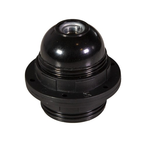 Double Ferrule Bakelite Phenolic light bulb socket - E26 - Black