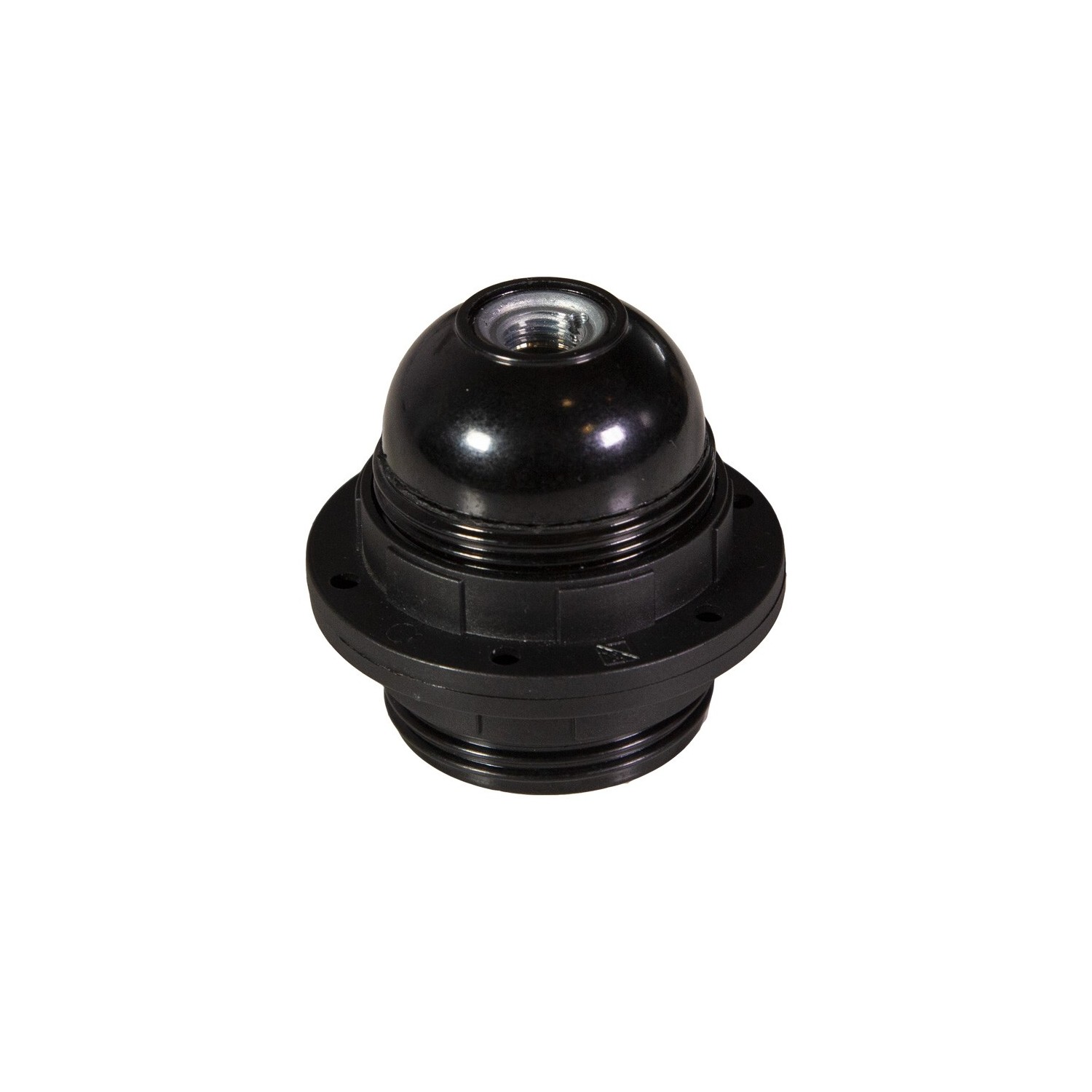 Double Ferrule Bakelite Phenolic light bulb socket - E26 - Black