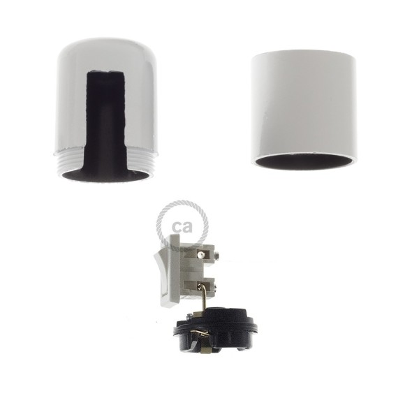 Smooth Sided Bakelite Phenolic socket - ON/OFF SWITCH - E26