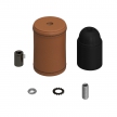 Leather covered wooden UL E26 socket kit