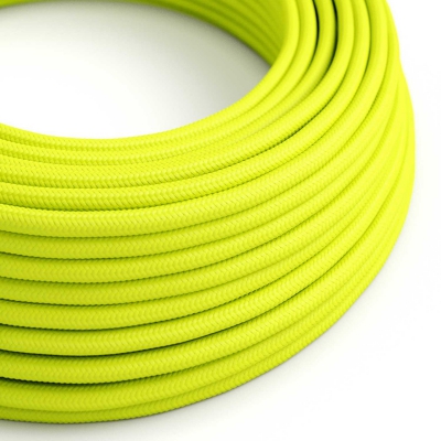 Neon Yellow covered Round electric cable - RF10