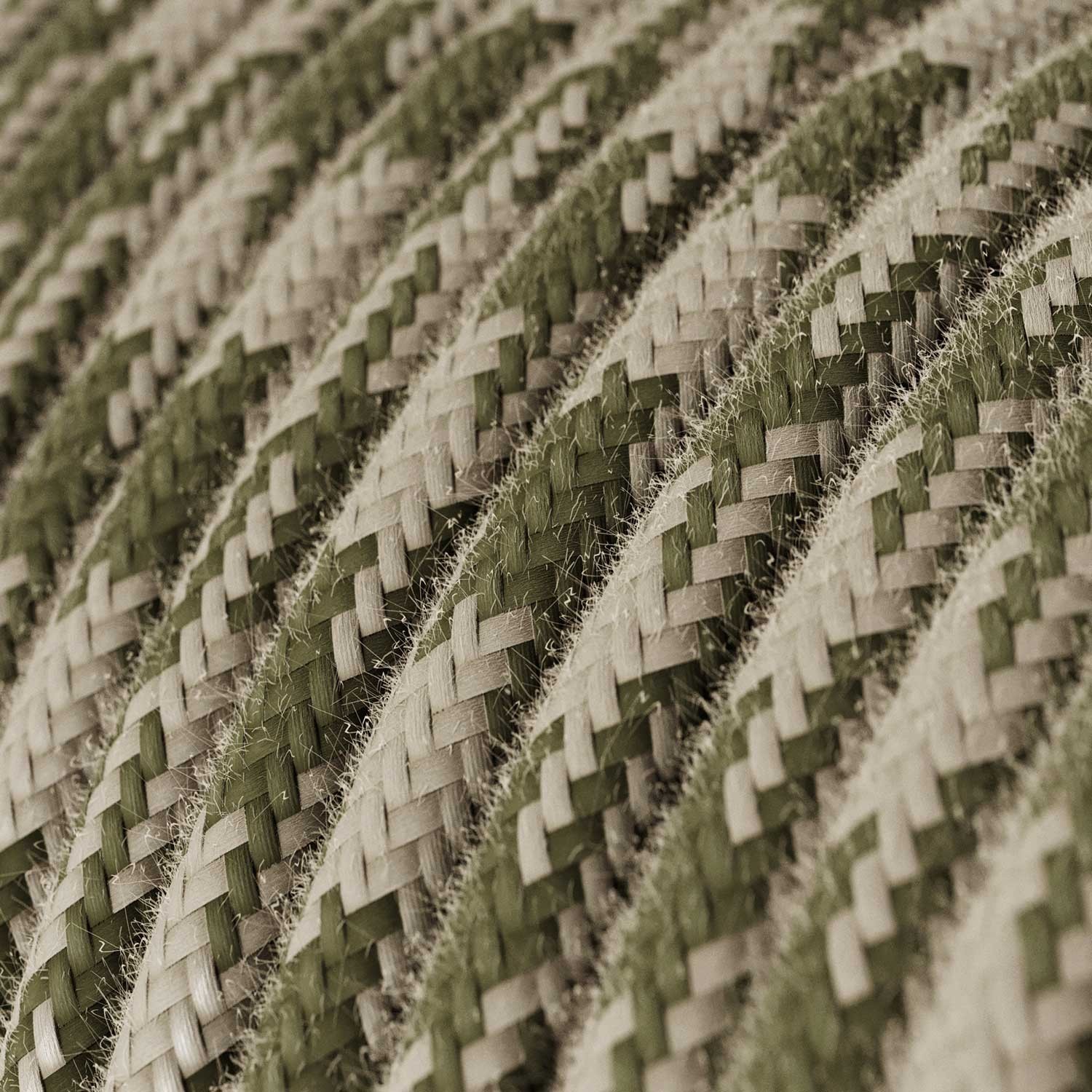 Thyme & Ivory Cotton Houndstooth covered Round electric cable - RP30