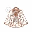 Apollo XL naked cage metal Lampshade with E26 socket