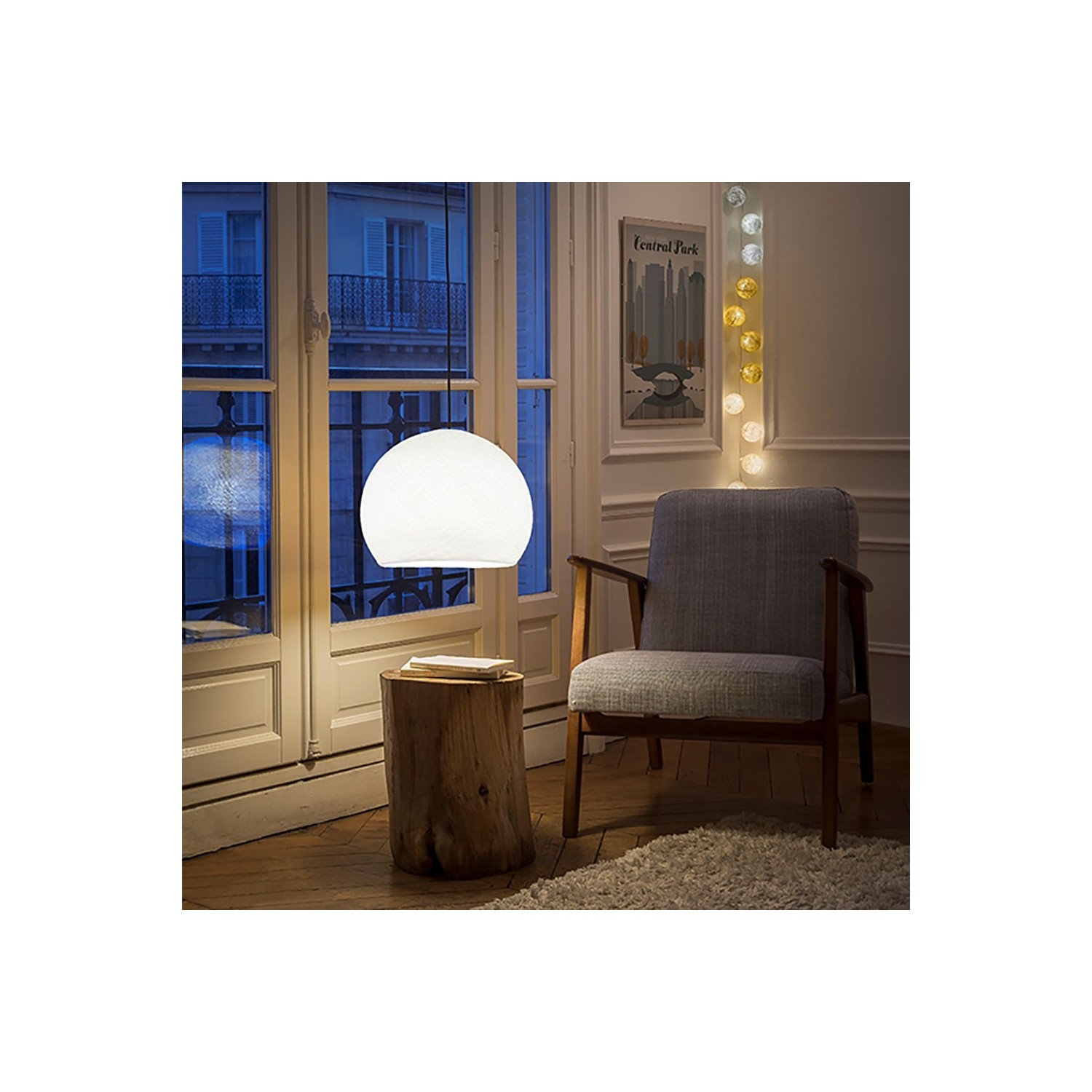 The Foldi Shade | Small Dome Pendant Lampshade | Modern Elegance