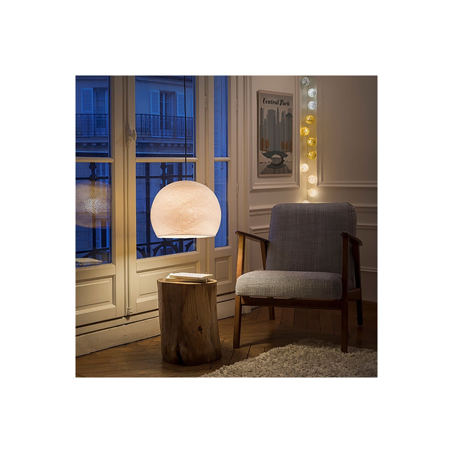 The Foldi Shade | Small Dome Pendant Lampshade | Modern Elegance