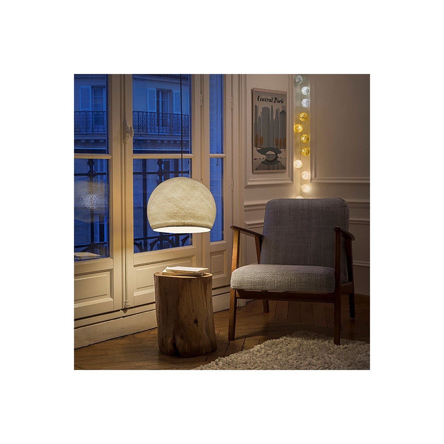 The Foldi Shade | Small Dome Pendant Lampshade | Modern Elegance