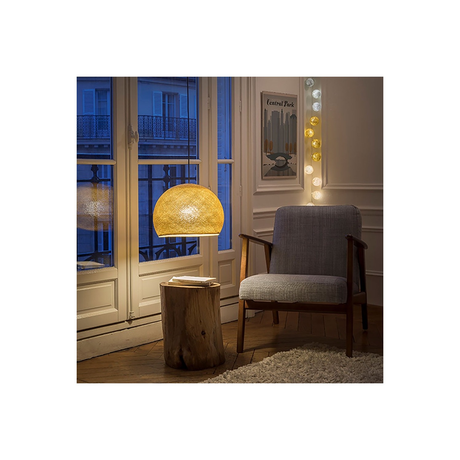 The Foldi Shade | Small Dome Pendant Lampshade | Modern Elegance