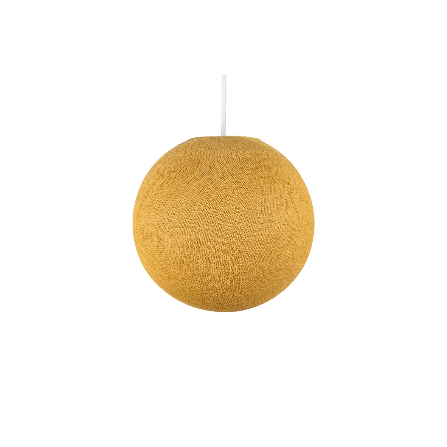 The Foldi Shade | Small Round Pendant Lampshade | Artisan Craft - Mustard Yellow Foldi