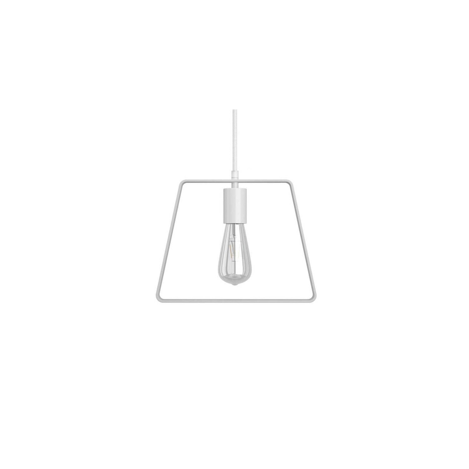 Pendant lamp with textile cable, Duedì Base lampshade and metal details