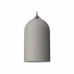 Pendant lamp with textile cable and Bell XL ceramic lampshade