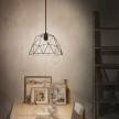 Pendant lamp with textile cable, Dome lampshade and metal details