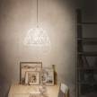 Pendant lamp with textile cable, Dome lampshade and metal details