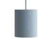 Pendant lamp with textile cable, Cylinder fabric lampshade and metal details
