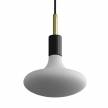Pendant lamp with textile cable, metal details and 7cm cable clamp