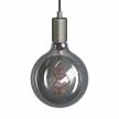 Pendant lamp with textile cable and metal details