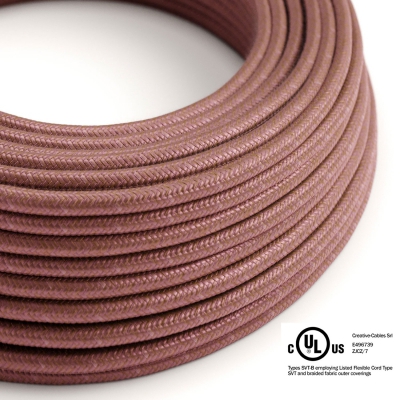 Marsala Cotton covered Round electric cable - RX11