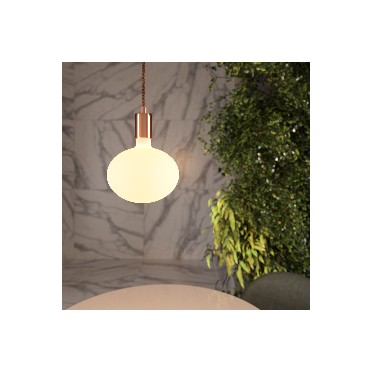 Ceiling Pendant Light with cloth covered wire Black & Copper or White & Brass