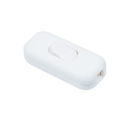 White Double Pole in-line On/Off Switch