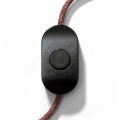 Unipolar foot switch Black with screw terminals. Designed by Achille Castiglioni