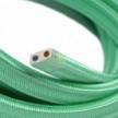 Electric Cable Color Cord for Custom String Lights, covered by Rayon fabric Opal (CH69)