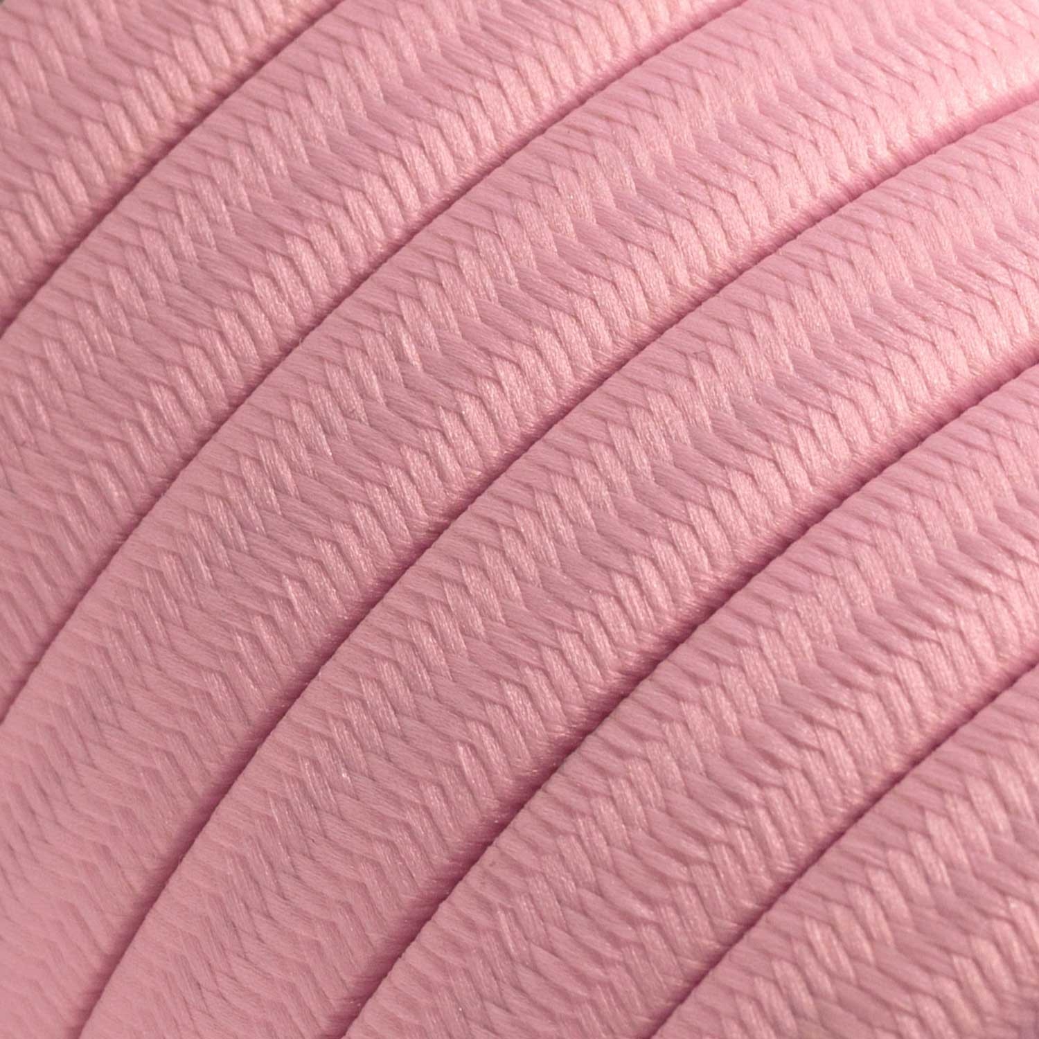 Electric Cable Color Cord for Custom String Lights, covered by Rayon fabric Baby Pink (CM16)