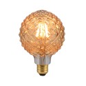 LED Light Bulb Amber Cut Glass G30 6W 400Lm E26 2200K - Deep 30A