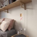 Touchgoods - Nicol Plugin Pendant - Wooden with White Cylindrical Strain Relief