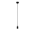 Colourful silicone suspension lamp with fabric cable