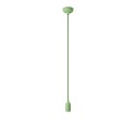 Colourful silicone suspension lamp with fabric cable
