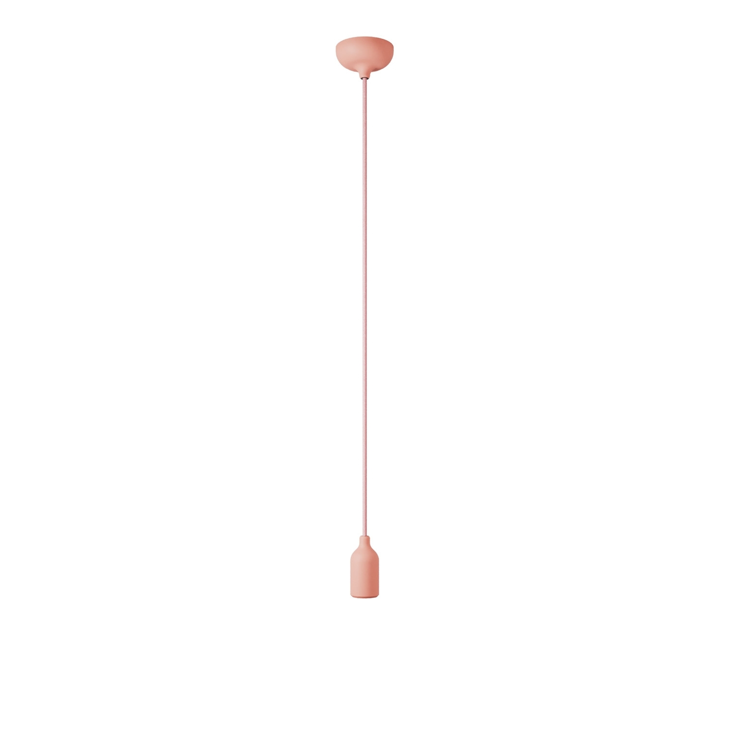 Colourful silicone suspension lamp with fabric cable