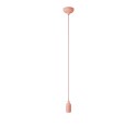 Colourful silicone suspension lamp with fabric cable