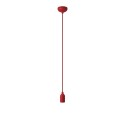 Colourful silicone suspension lamp with fabric cable