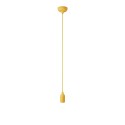Colourful silicone suspension lamp with fabric cable