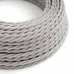 Silver Rayon covered Twisted electric cable 2x18 AWG - TM02