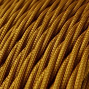 Gold Rayon covered Twisted electric cable 2x18 AWG - TM05