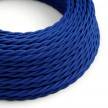 Blue Rayon covered Twisted electric cable 2x18 AWG - TM12