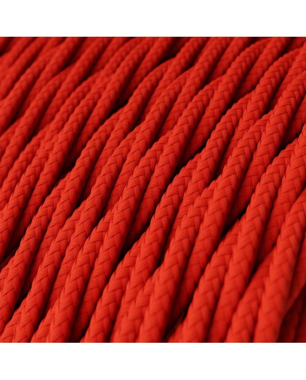 Red Rayon covered Twisted electric cable 2x18 AWG - TM09