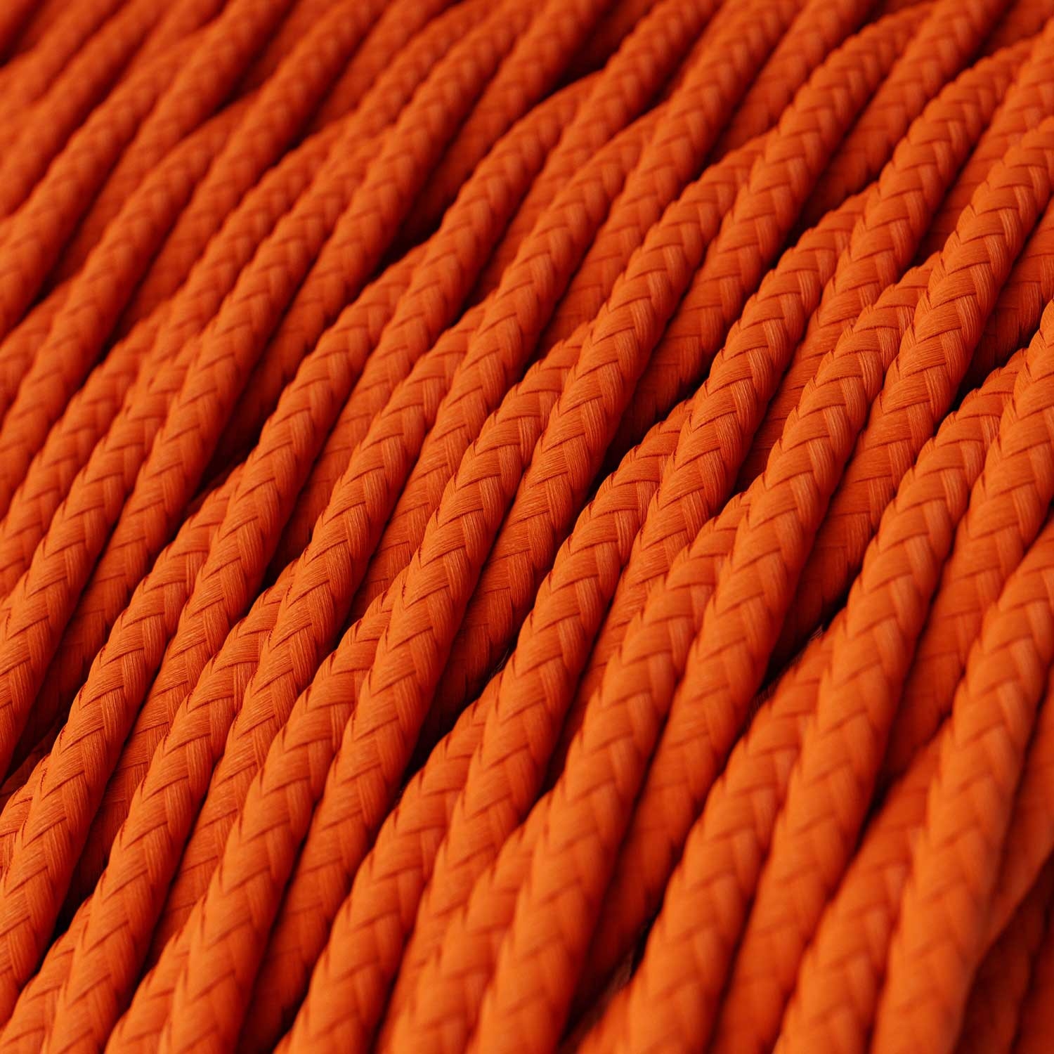 Orange Rayon covered Twisted electric cable 2x18 AWG - TM15
