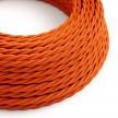 Orange Rayon covered Twisted electric cable 2x18 AWG - TM15